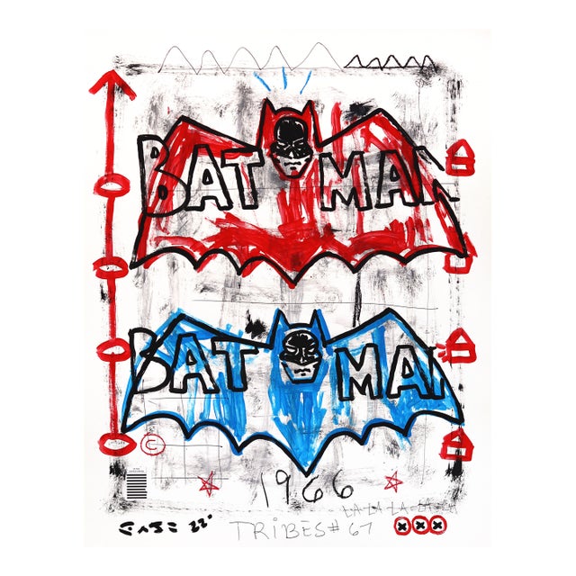 Cape Crisis Club - Original Graphic Pop Art Acrylic Mixed Media Artwork on Posterboard For Sale