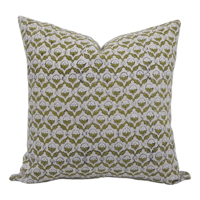 Fabdivine Block Print Pillow Cover 24x24 Inch - Shehnaz For Sale