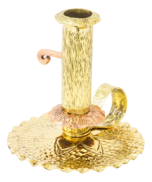Art Deco Candleholder in Brass & Copper, Vienna, 1920s