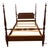 Brown Vintage Link Taylor Traditional American Style Mahogany Full Size Four Poster Bed For Sale - Image 8 of 8