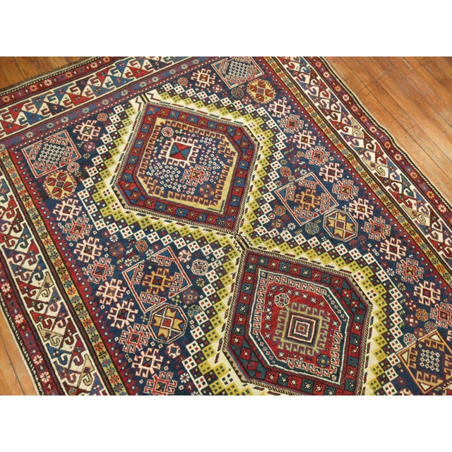 Late 19th Century Tribal Caucasian Antique Shirvan Gallery Rug For Sale - Image 5 of 6