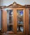 Baroque Vintage Italian Provincial Baroque Style Floral Marquetry Curved Glass China Cabinet For Sale - Image 3 of 12