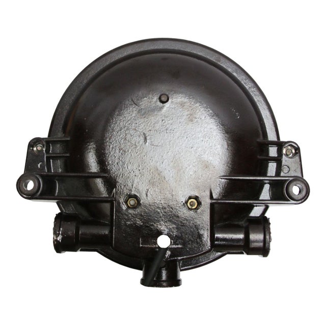 1950s Vintage Industrial Bakelite and Clear Glass Wall Light For Sale - Image 5 of 6