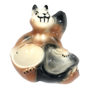 1950's Grandpa Core 1957 Fine Enterprises Squirrel Chipmunk Dresser Caddy Exc Americana