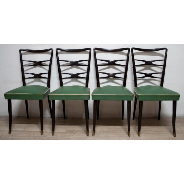 Mid-Century Modern Mid-Century Dining Chairs by Melchiorre Bega, 1950s, Set of 4 For Sale - Image 3 of 9