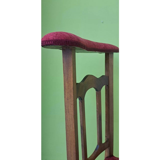 Wood Vintage Spanish Monastery Prayer Chair, 1940 For Sale - Image 7 of 11