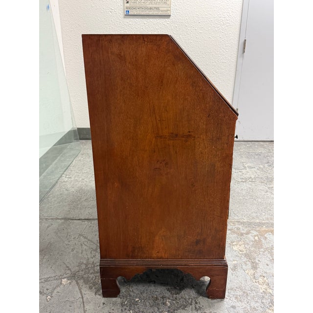 Wood Chippendale Style Drop Front Secretary Desk, Antique For Sale - Image 7 of 12