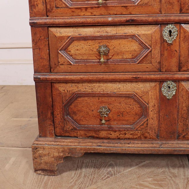 Antique Oak Chest of Drawers, 1700s For Sale - Image 5 of 9