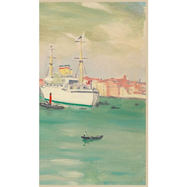 Vintage Venice Seascape Art Print – Italian Coastal Wall Art by Marquet, 60" X 40" For Sale In Buffalo - Image 6 of 7