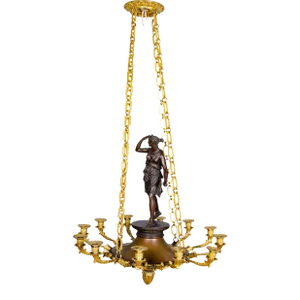 Charles X Bronze and Ormolu Chandelier