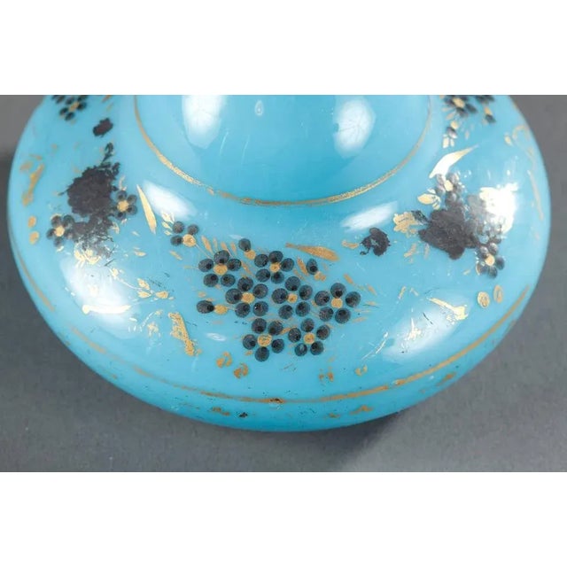 Charles X Blue Opaline Perfume Bottle For Sale - Image 4 of 6