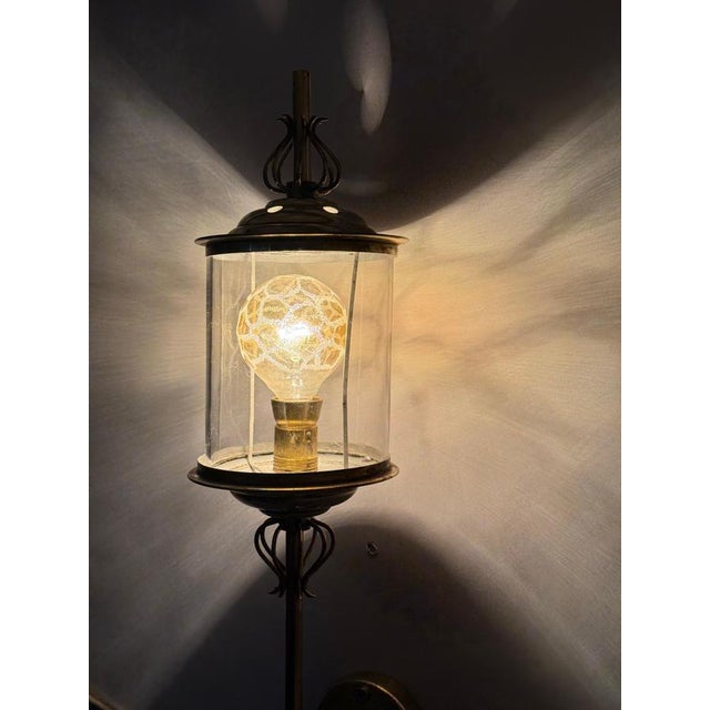 Brass and Glass Wall Sconces from Maison Lunel, France, 1950s, Set of 2 For Sale - Image 18 of 18