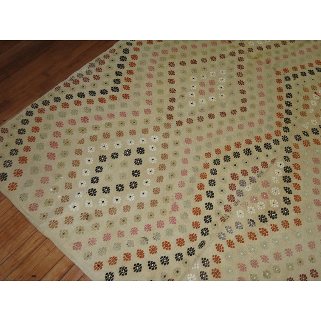 Mid-20th Century Tribal Turkish Jajim kilim. Measures: 7.8” x 10.6” With the Jijim weaving technique, different colored...