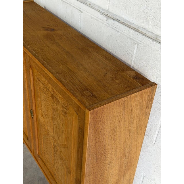 In Style of Henning Kjærnulf Oak Storage Wooden Hutch Denmark Mid-Century Modern 1960s For Sale - Image 9 of 9