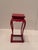 Asian Vintage Red Lacquer Square Side Table For Sale - Image 3 of 5