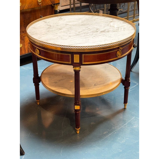 19th Century French Louis XVI Mahogany Center Table For Sale - Image 5 of 8