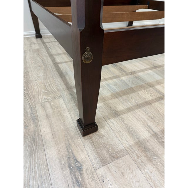 Drexel Heritage King Size Four Poster Rice Bed Vintage 18 Th Century For Sale - Image 10 of 12