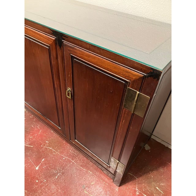 Brown Mid-Century Chinoiserie Oreiental Sideboard For Sale - Image 8 of 12