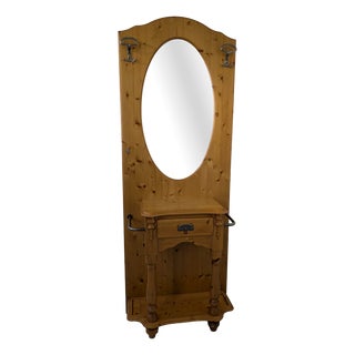 Art Nouveau Pine Dressing Table with Mirror For Sale