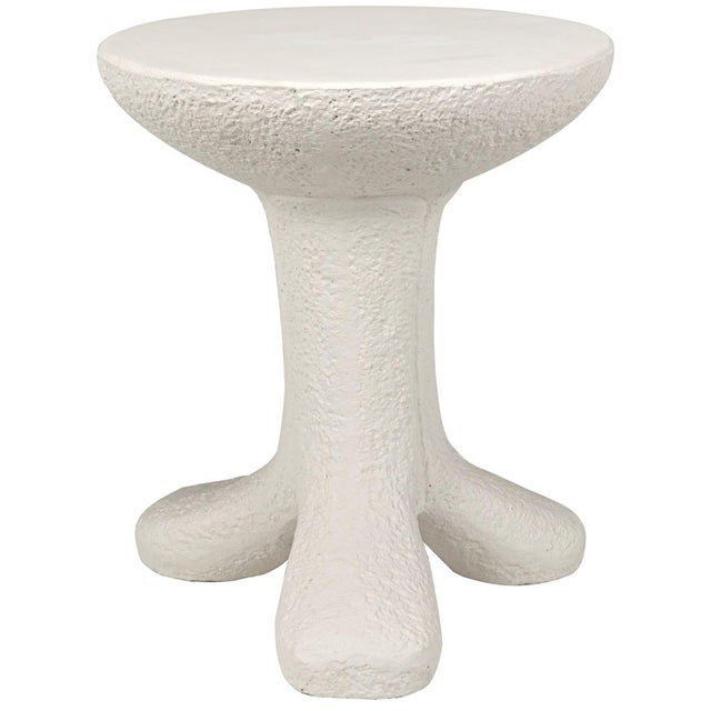 Mid-Century Modern Laramy Side Table, White Fiber Cement For Sale - Image 3 of 3