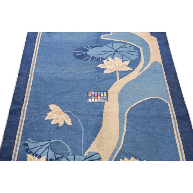 Late 18th Century Antique Chinese Peking Rug 4'2'' x 6'9'' For Sale - Image 11 of 12