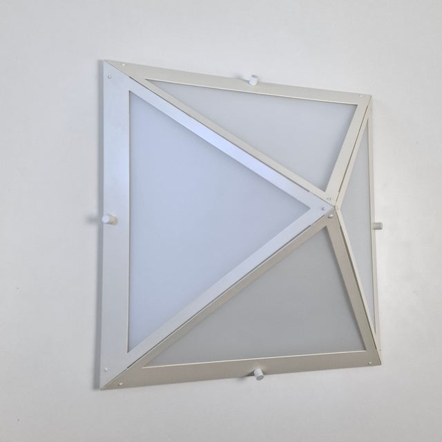 Metal Pyramid-Shaped Wall Light from Glashütte Limburg, 1970s For Sale - Image 7 of 17