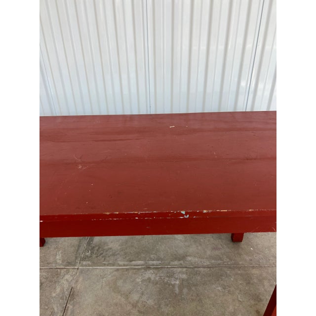 Farmhouse Early 20th Century Antique Farmhouse Table Island, Rectangle For Sale - Image 3 of 11