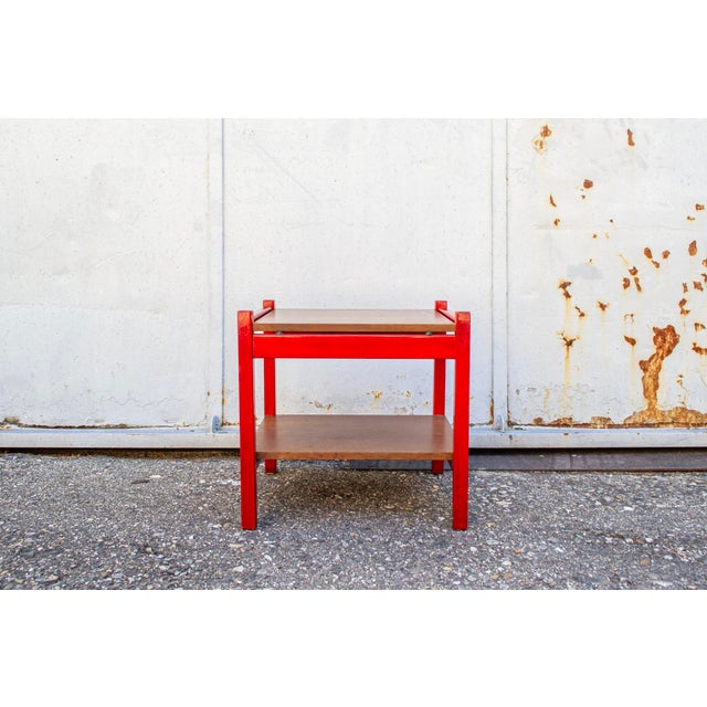 1960s Lacquered Wood Coffee Table with Wooden Top by Ettore Sottsass for Poltronova, Italy, 1963 For Sale - Image 5 of 5