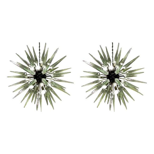 Sputnik Murano Glass Pendants, Set of 2 For Sale