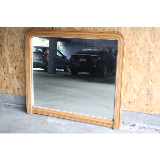 Pencil Reed Mirror Attributed to Gabriella Crespi, 1980s For Sale - Image 9 of 15