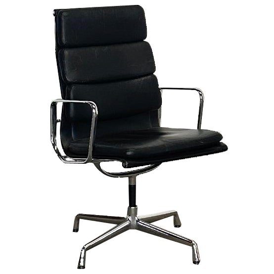 Vitra EA 209 Soft Pad Chair with High Backrest, Swivel and Armrests, Set of 6 For Sale