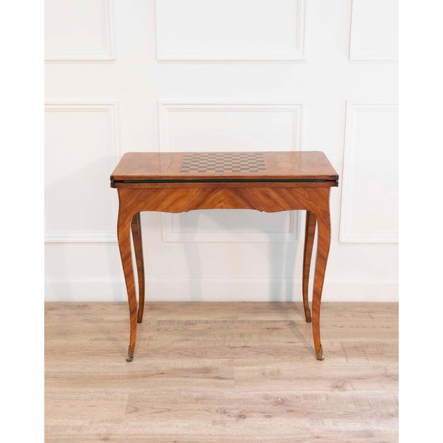 18th Century Louis XV–Period Game Table in Rosewood Marquetry, France, 18th Century For Sale - Image 5 of 10