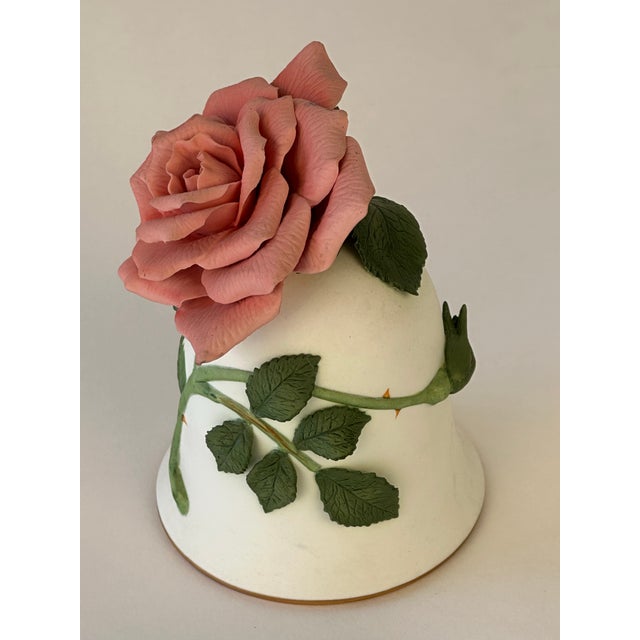 Vintage Porcelain Bell by Jeanne Holgate - The Sonia Rose - Vintage 1983 - Jeanne Holgate - Excellent Condition - Bone...