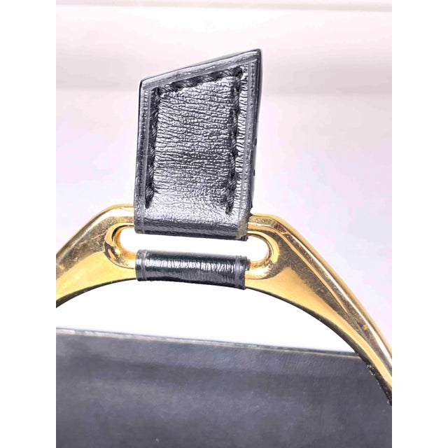 Mid 20th Century Leather & Brass Letters Holders by Maison Longchamps, Mid-Century, France For Sale - Image 5 of 9