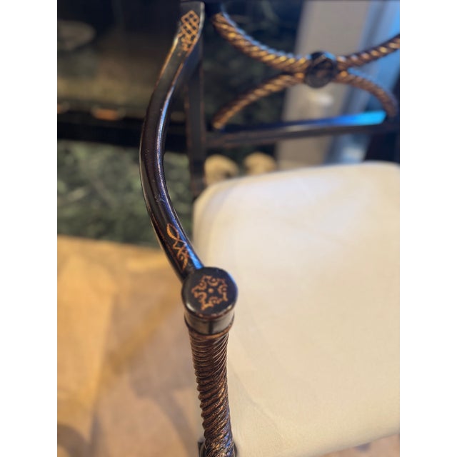 Chinoiserie Rose Tarlow Chinoiserie Rope-Twist Armchairs – Pair For Sale - Image 3 of 9