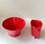 Henning koppel red melamine bowl and pitcher. Manufactured by torben ørskov & co in denmark during the 1970s. It is a...