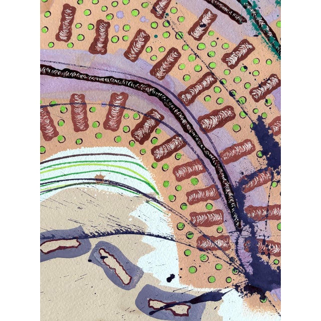 Barbara Beck 2003 Abstract Acrylic Painting on Paper - Signed/Dated/Unframed For Sale In New York - Image 6 of 11