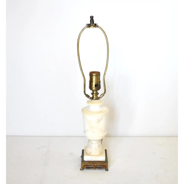 19th Century Antique 19th-Century White Marble Table Lamp For Sale - Image 5 of 12