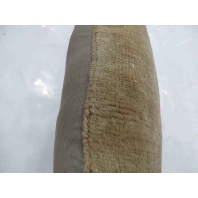 Modern Neutral Vintage Oushak Rug Pillow For Sale - Image 3 of 5