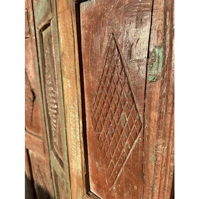 19th Century Indian Teak Bifold Panelled Door For Sale - Image 5 of 7