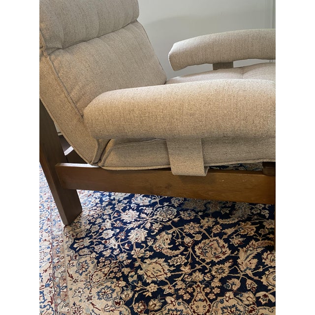 Beige Set of Armchair and Otoman from Rolf Benz, Germany, 1980s For Sale - Image 8 of 15