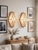Pair of vintage 1970s brass and white cut glass wall lights - top lighting a pair of elegant wall lamps that capture the...