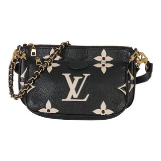 Beige Black Monogram Empreinte Multi Pochette Accessoires For Sale