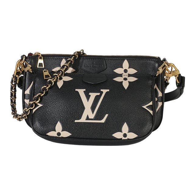 Beige Black Monogram Empreinte Multi Pochette Accessoires For Sale