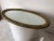 Olive Vintage Oval Mirror Plaster Molded Frame 45x23 For Sale - Image 8 of 10