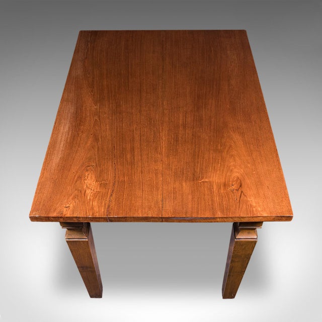 Wood Antique Kitchen Diner Table, English, Walnut, Four Seat Dining, Edwardian, 1910 For Sale - Image 7 of 11