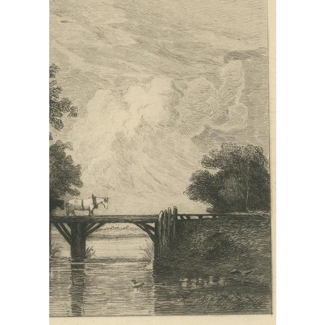 19th Century Léon Gaucherel, The Wooden Bridge, 1875, Etching For Sale - Image 5 of 9