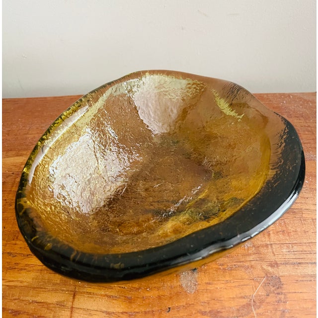 Blenko Art Glass Trinket Tray Ashtray Organic Modern For Sale In New York - Image 6 of 6
