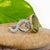 5.8cts Peridot Ring With Natural Diamonds Accents: Solid 14k Gold, Size 6.75 For Sale In Columbus - Image 6 of 8
