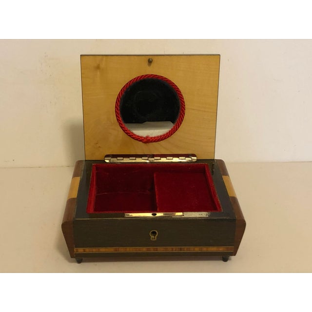 Casa Di Sorrento Arabesque Italian Hand Crafted Inlaid Wood Jewelry Box “God Father Theme Song" For Sale - Image 4 of 7